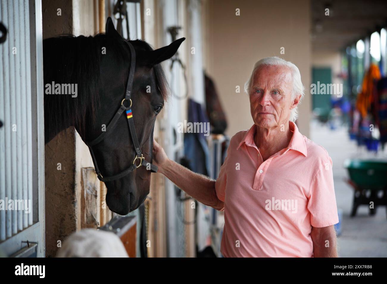 L'erede norvegese Jørgen Jahre Jr. Dedica la sua vita e la sua fortuna ai cavalli. Foto Stock