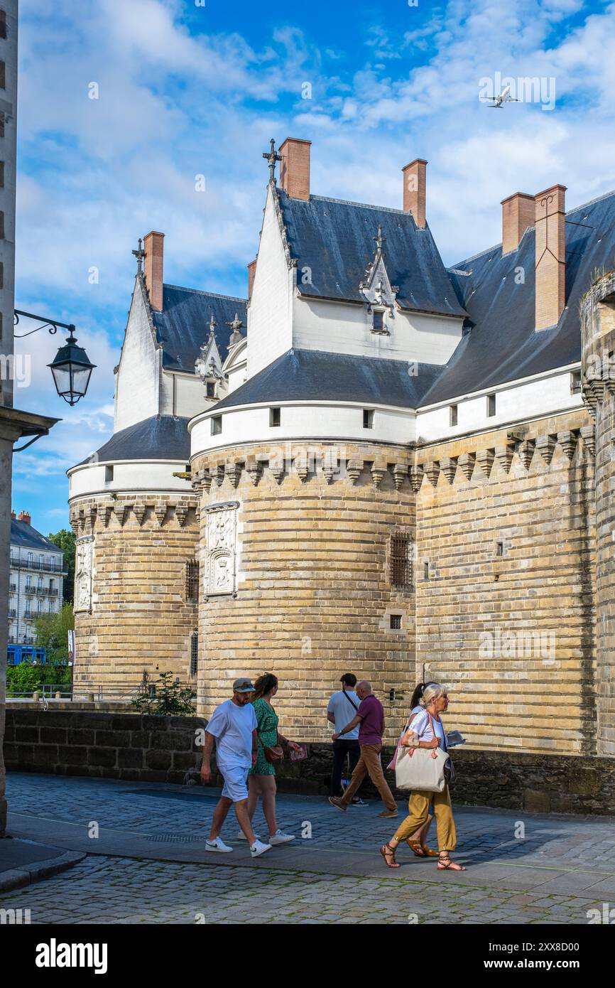 Francia, Loira Atlantica, Nantes, Castello dei Duchi di Bretagna Foto Stock