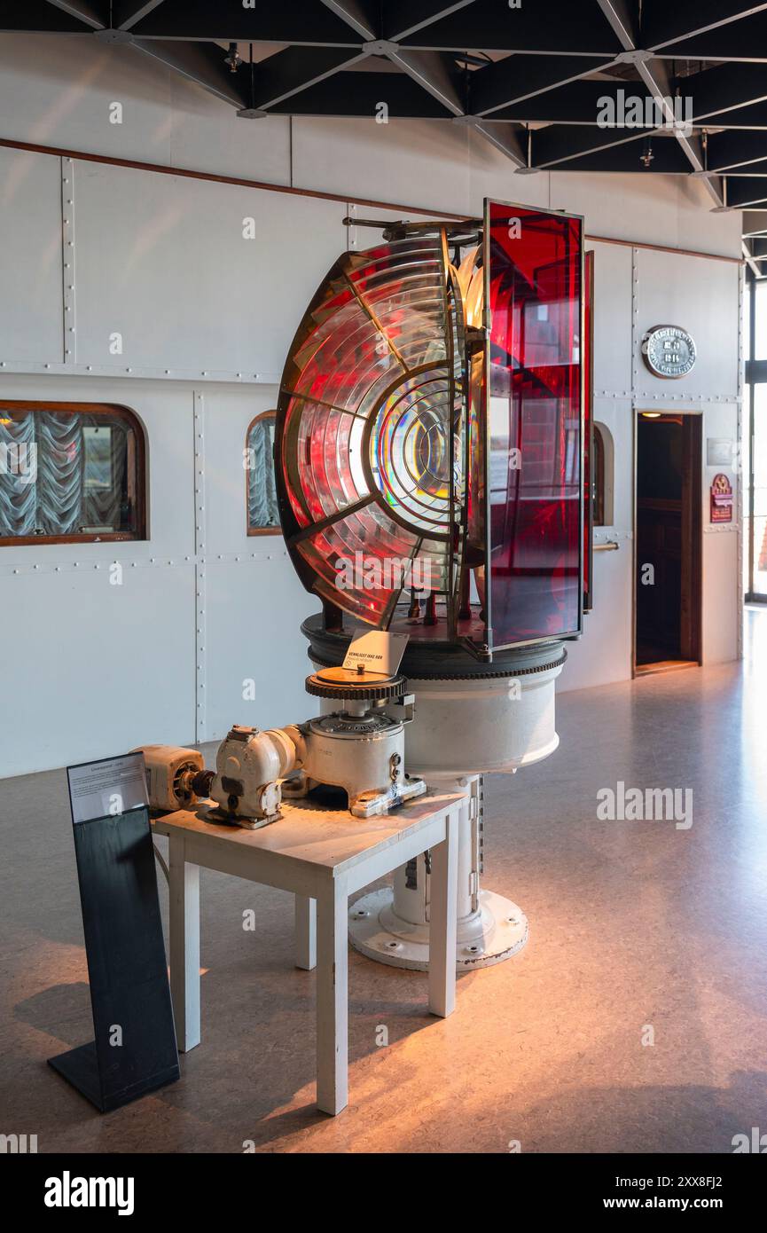 Norvegia, Oslo, Bygdoy, Museo del mare, faro ottico Foto Stock
