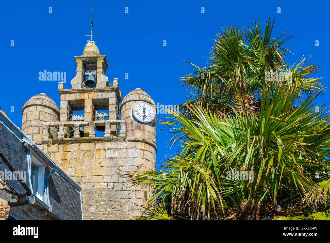 Francia, Cotes d'Armor, isola di Brehat, chiesa di Notre-Dame de Bonne-Nouvelle Foto Stock