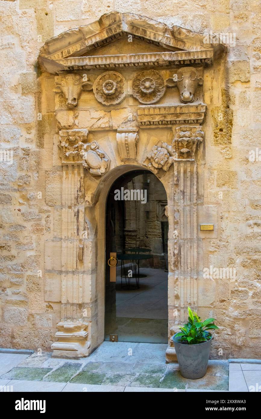 Francia, Herault, Montpellier, centro storico, hotel Varennes e museo Old Montpellier Foto Stock