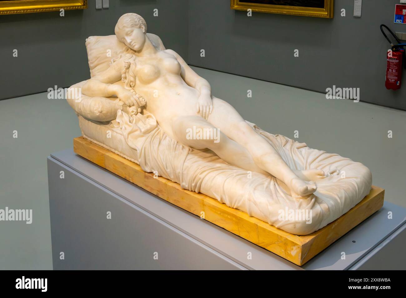 Francia, Herault, Montpellier, centro storico, museo Fabre, Venere reclinabile di Bartolini Foto Stock