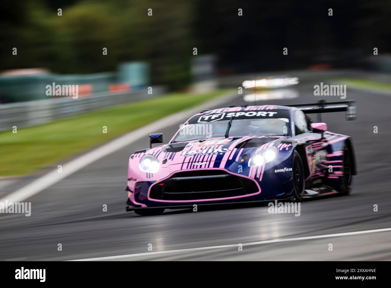 Francorchamps, Belgio, 23 agosto 2024,#97 Grid Motorsport by TF (GBR) - Aston Martin Vantage Amr LMGT3 (LMGT3) - Martin Berry (SGP) Lorcan Hanafin (GBR) Jonathan Adam (GBR) durante il quarto round della Michelin le Mans Cup 2024 al Circuit de Spa-Francorchamps (Belgio), il 23 agosto 2024 - Photo Kristof Vermeulen Photography - Credit Kristof Vermeulen News - Alamulen Live Foto Stock