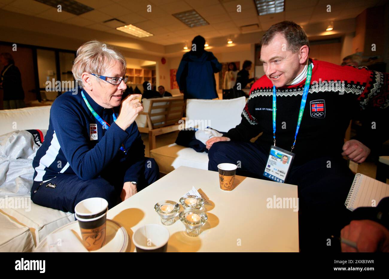 Tove Paule, presidente del Comitato olimpico e paraolimpico norvegese e della Confederazione dello sport dal 2007. Foto Stock