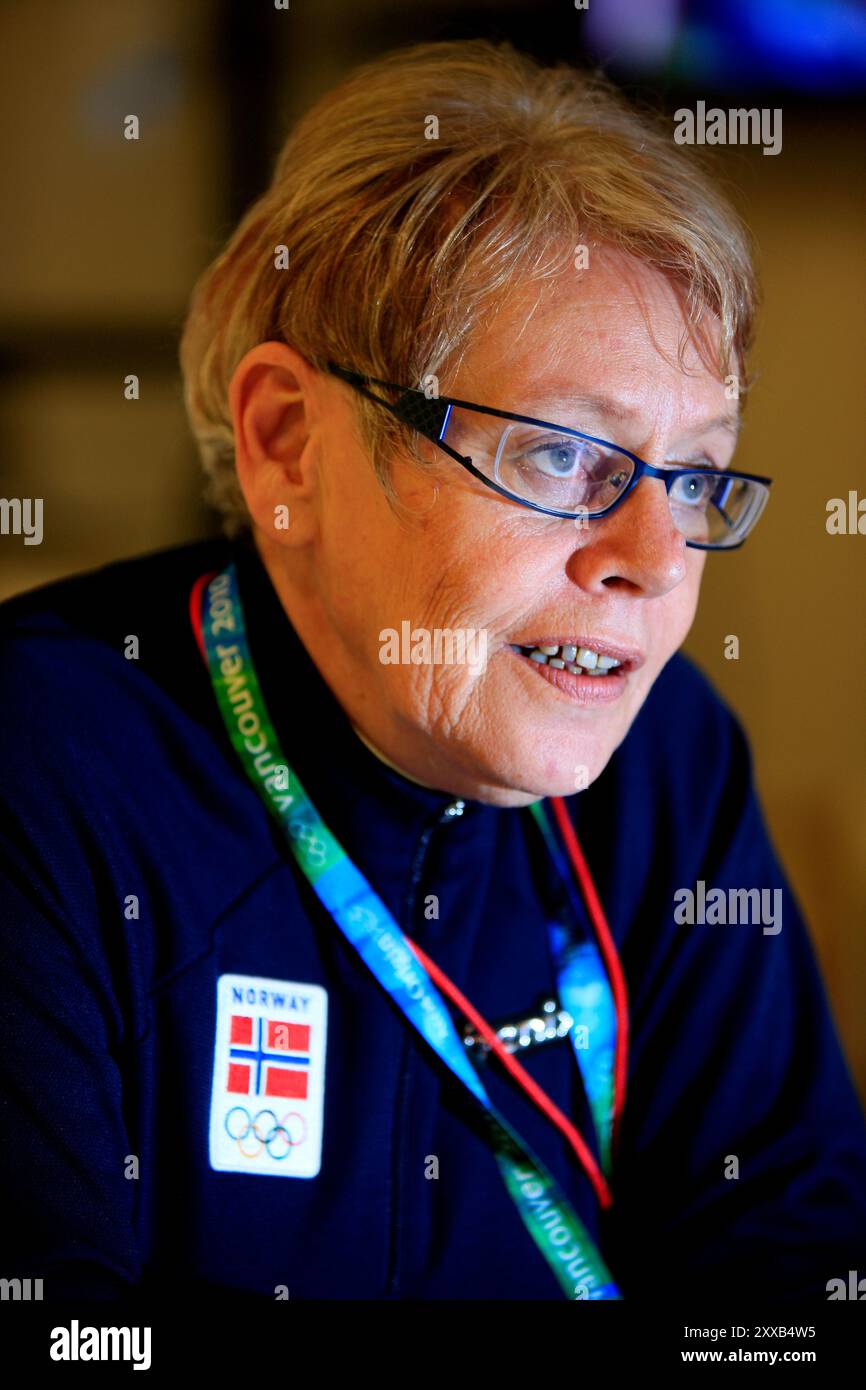 Tove Paule, presidente del Comitato olimpico e paraolimpico norvegese e della Confederazione dello sport dal 2007. Foto Stock