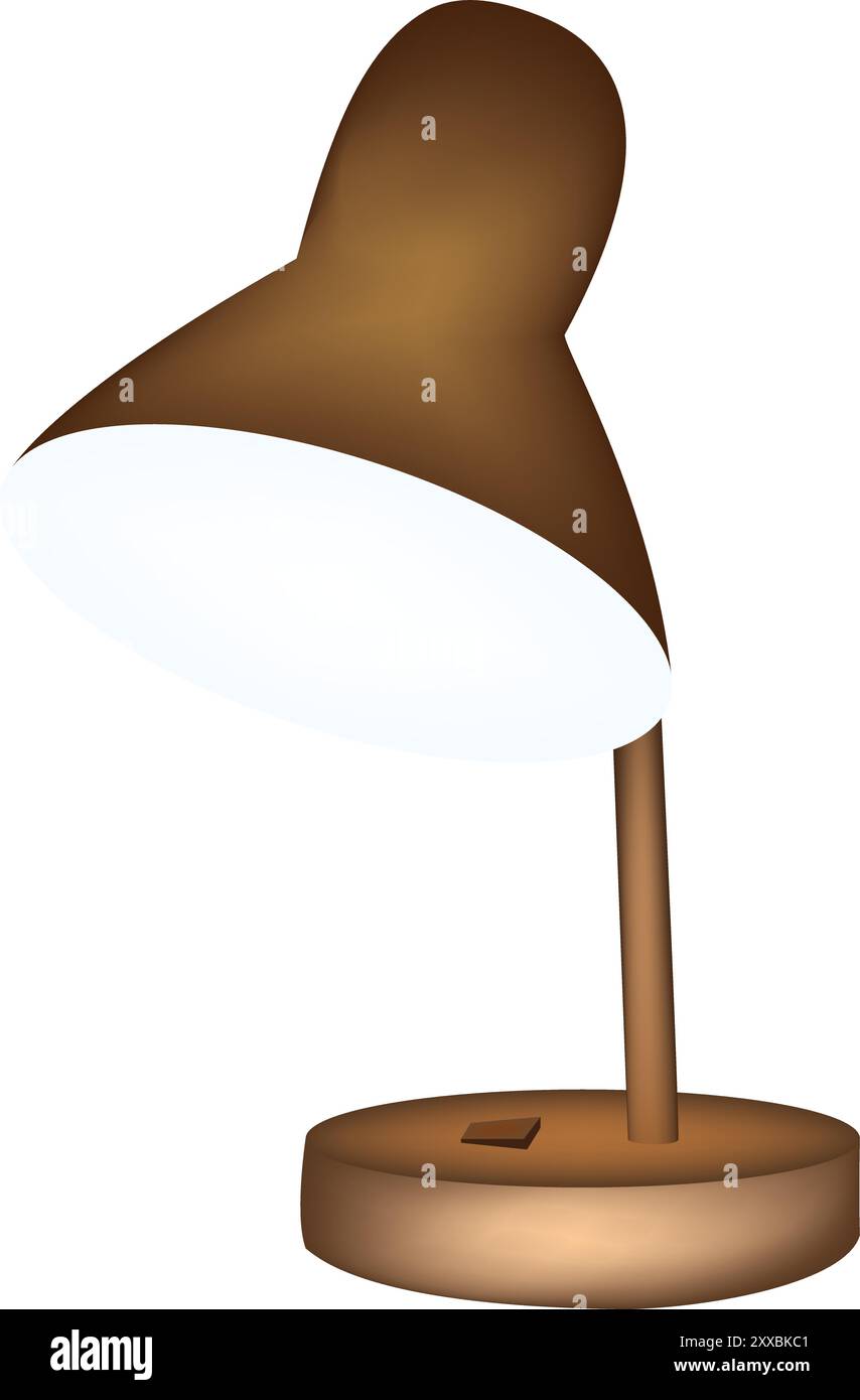 immagine del design vettoriale della lampada da tavolo su sfondo bianco Illustrazione Vettoriale