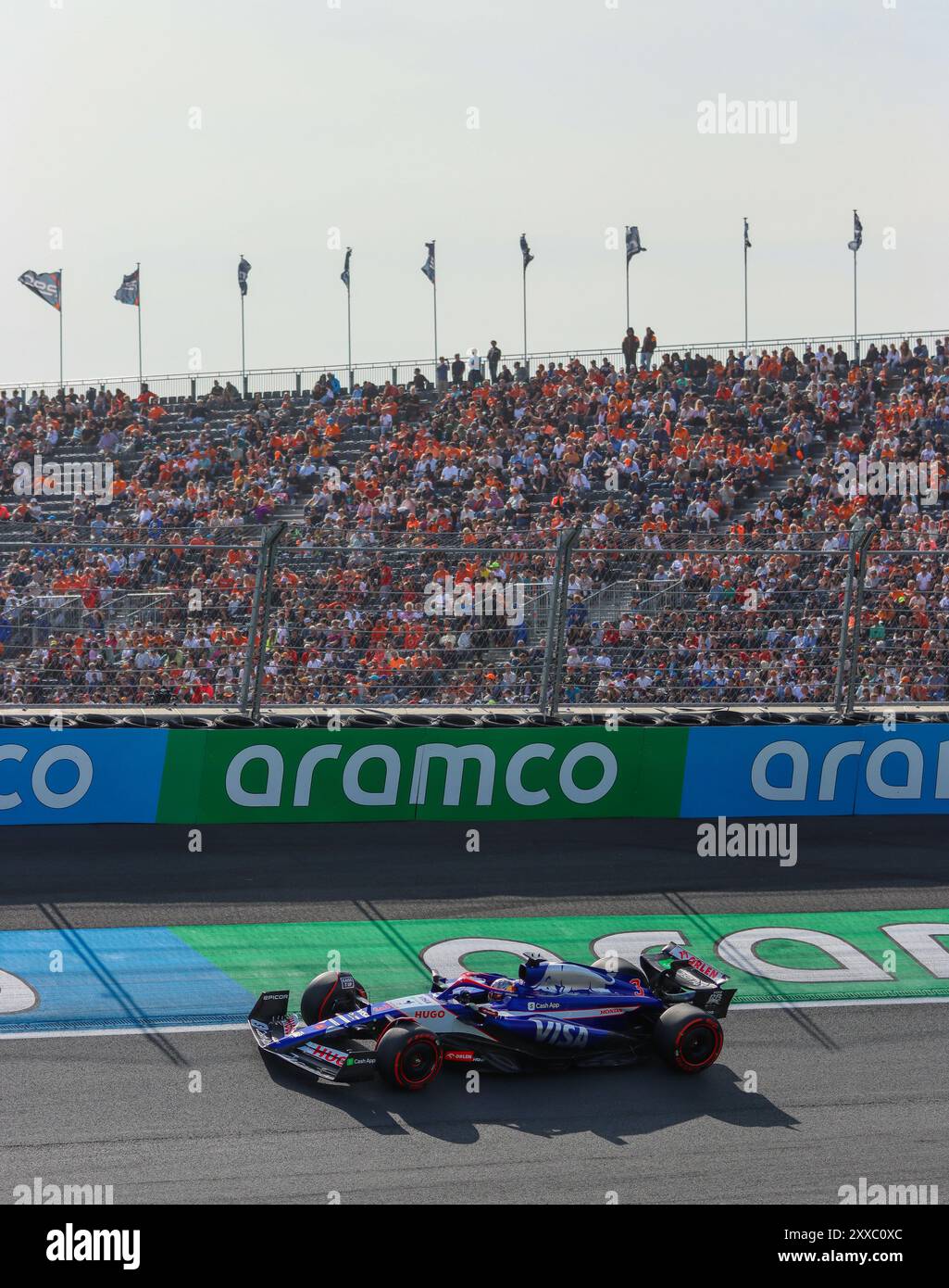 Zandvoort, Monte Carlo, Paesi Bassi. 23 agosto 2024. DANIEL RICCIARDO di Visa Cash App Racing Bulls venerdì per esercitarsi al Gran Premio d'Olanda 2024 (immagine di credito: © Alexis Kahn/ZUMA Press Wire) SOLO PER USO EDITORIALE! Non per USO commerciale! Crediti: ZUMA Press, Inc./Alamy Live News Foto Stock