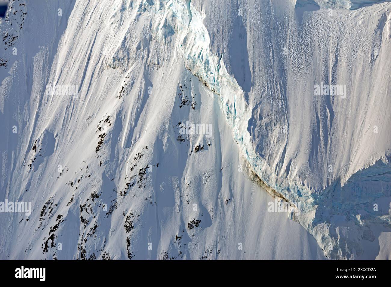 Tiro aereo effettuato durante un volo sopra il Kluane National Park and Reserve, territorio dello Yukon, Canada. Foto Stock