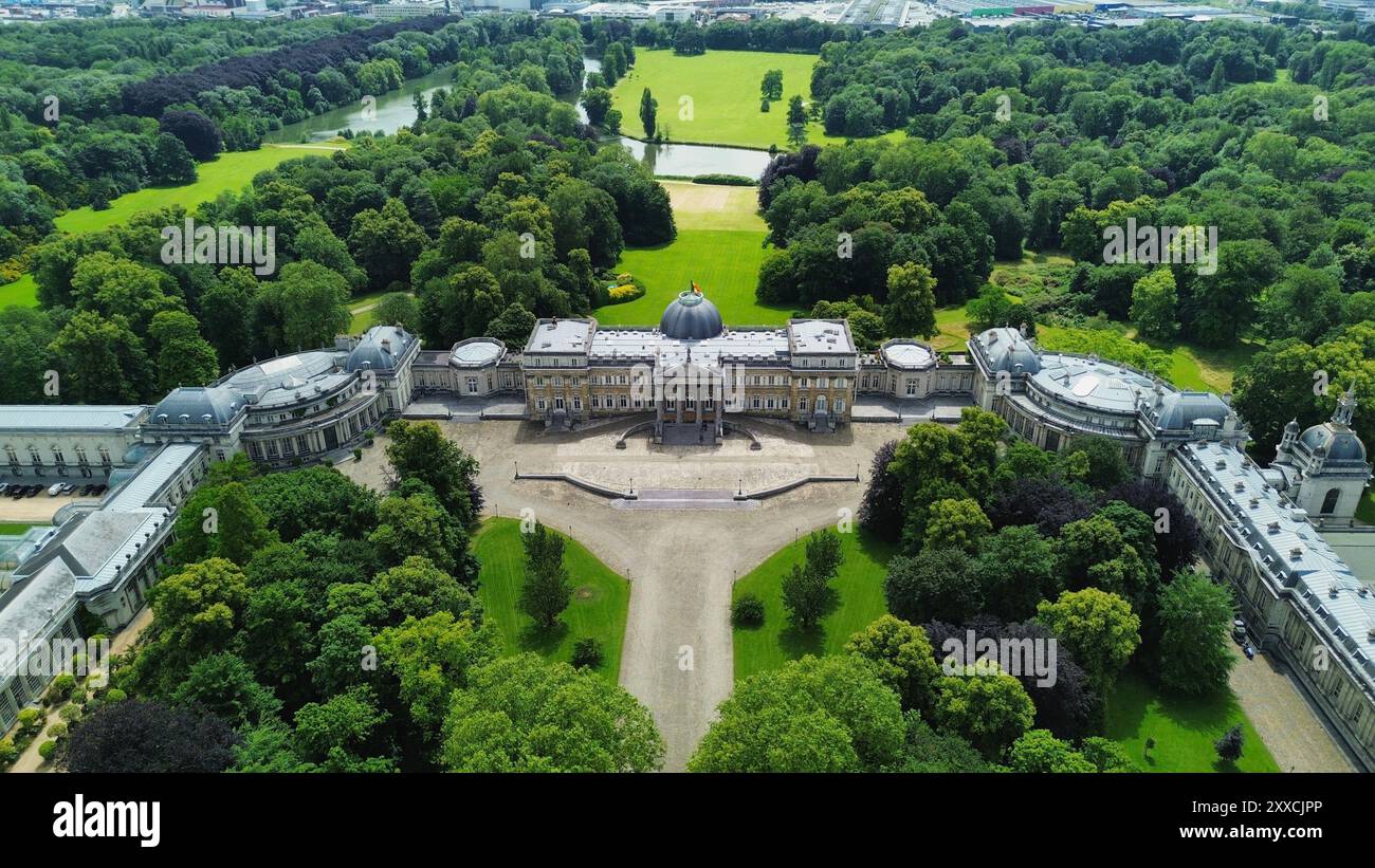 Foto drone Laeken Palace Bruxelles Belgio europa Foto Stock