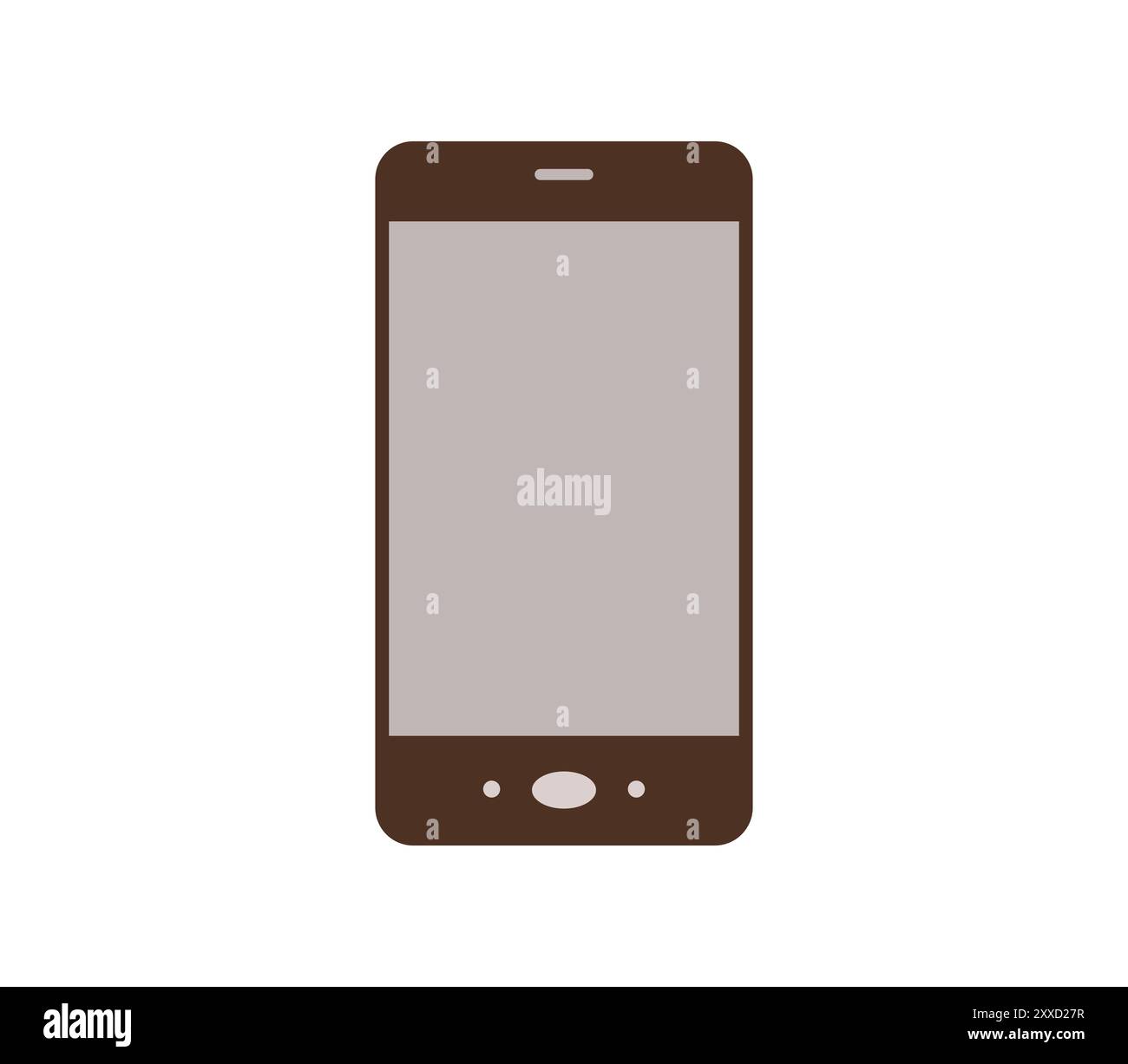 Icona dello smartphone illustrata in forma vettoriale su sfondo bianco Foto Stock