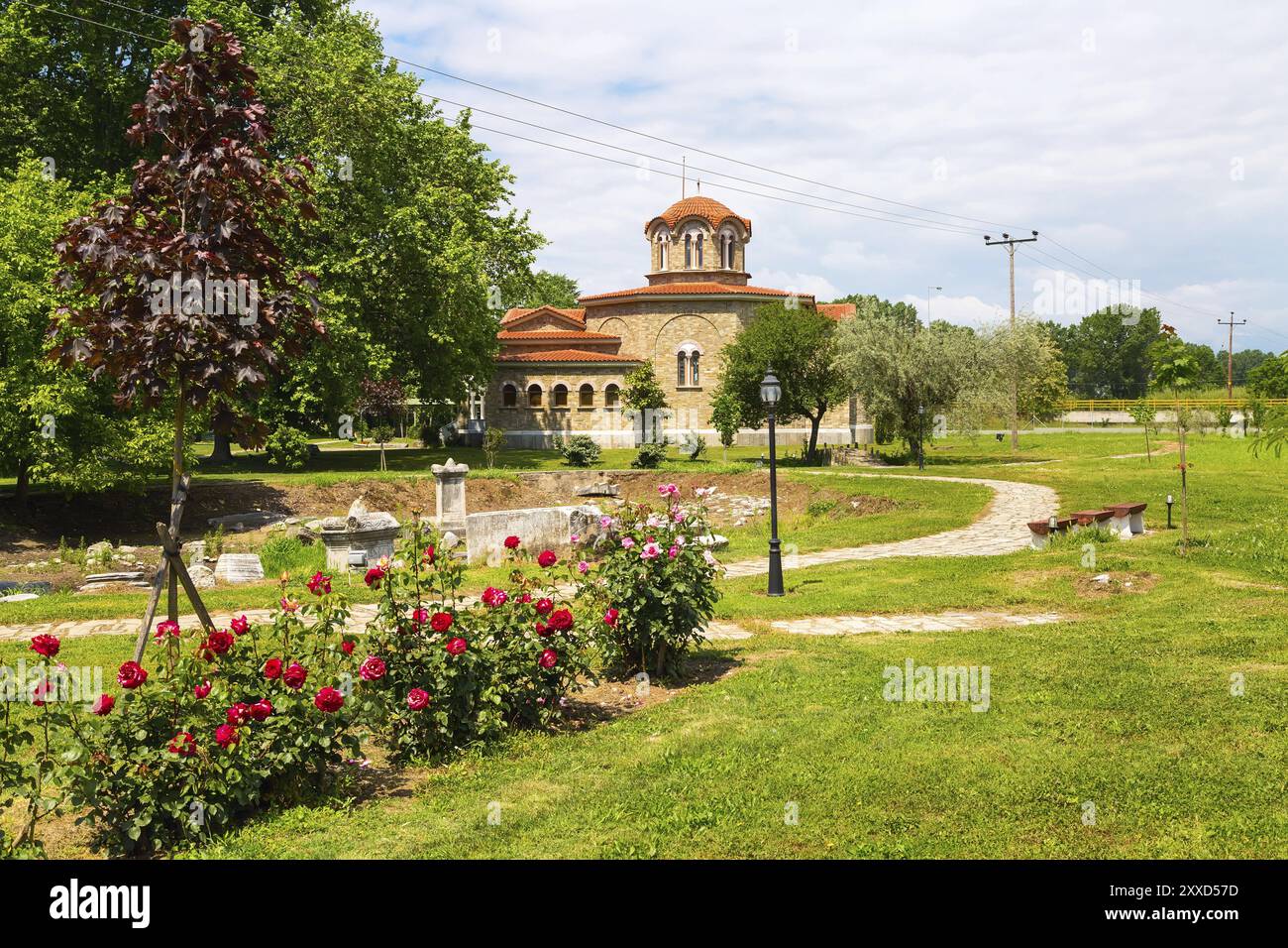 Santa Lidia prima cristiana europea, chiesa battistera in Lidia, Filippi, Grecia, Europa Foto Stock