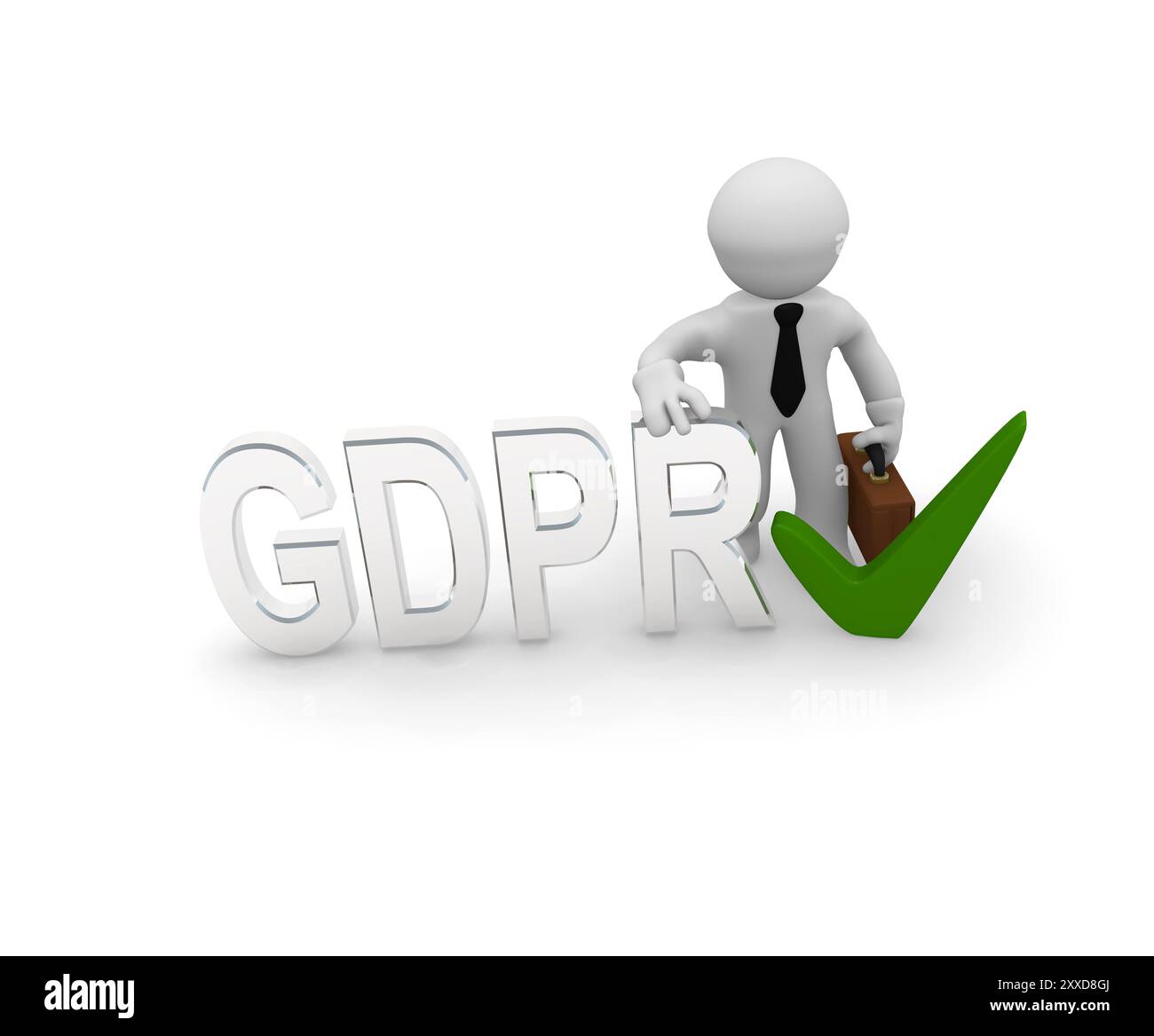 Small business carattere con le lettere il PILR, generale della protezione dei dati il Regolamento, 3d rendering concettuale Foto Stock