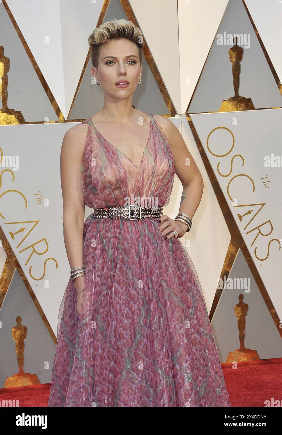 Scarlett Johansson al 89° Annual Academy Awards tenutosi all'Hollywood and Highland Center di Hollywood, USA il 26 febbraio 2017 Foto Stock