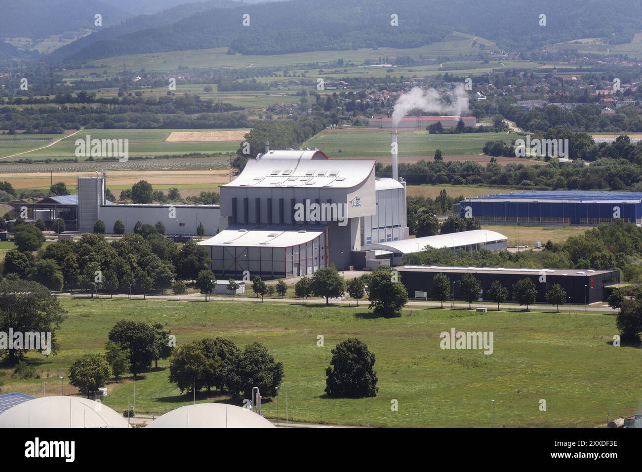 Impianto di incenerimento dei rifiuti di TREA nella zona industriale di Eschbach Foto Stock