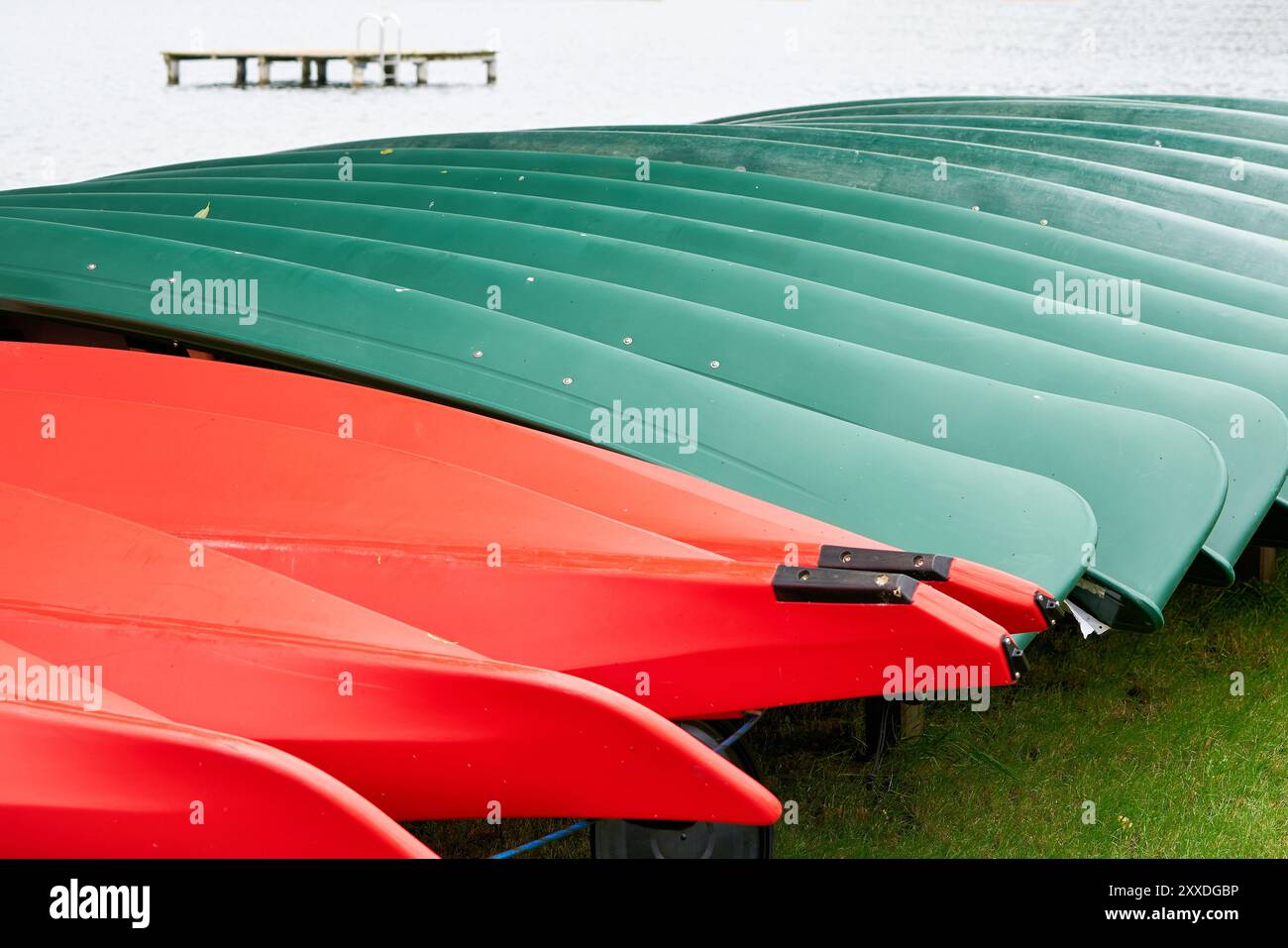 Canoe a noleggio barche vicino a Granzow nel M Foto Stock