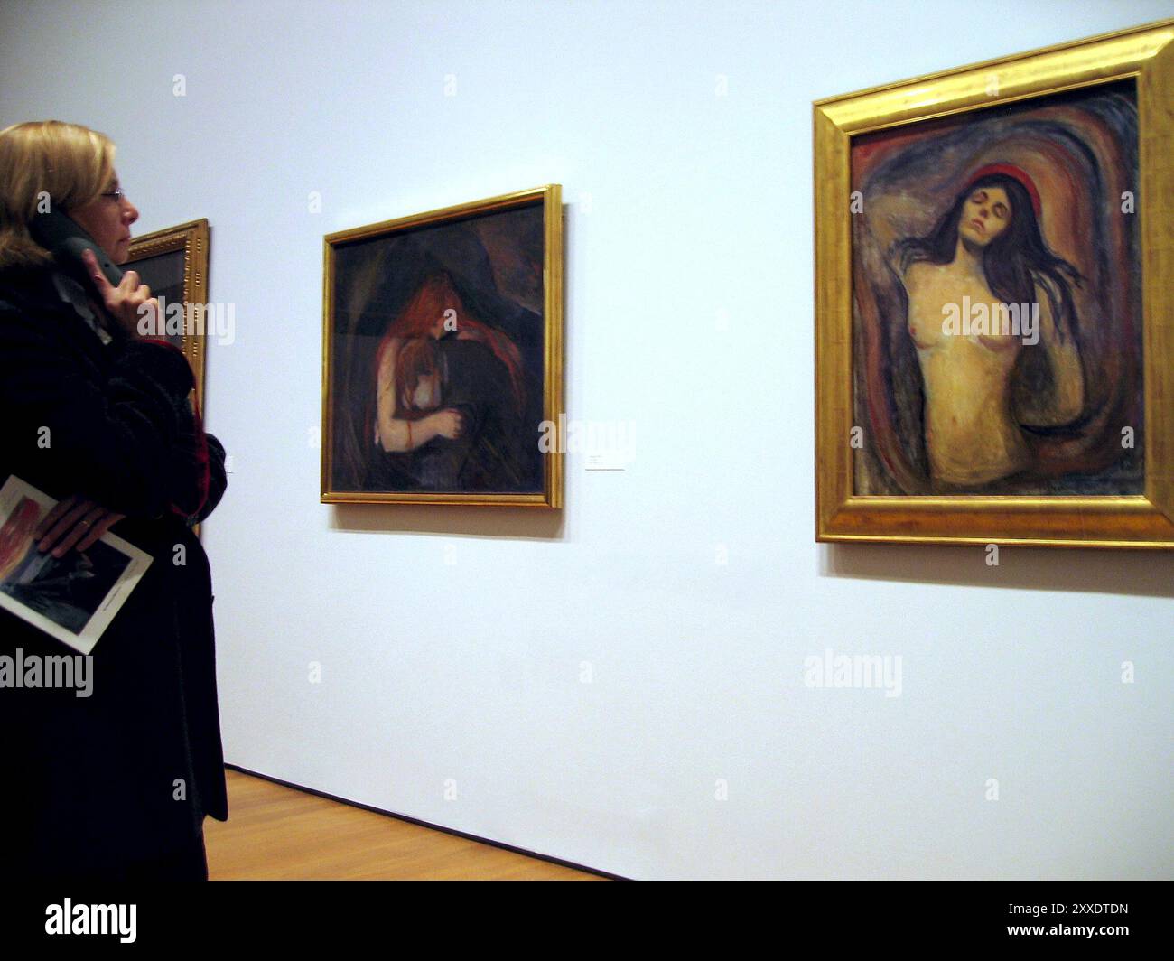 Alla mostra del MoMA, "Madonna" di Edward Munch. Olio su tela. Di proprietà di Steven A. Cowen. Foto Stock