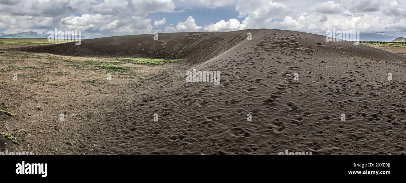 Shifting Sands, cenere vulcanica altamente magnetica, Serengeti Plain orientale, Ngorongoro Conservation area, Tanzania Foto Stock