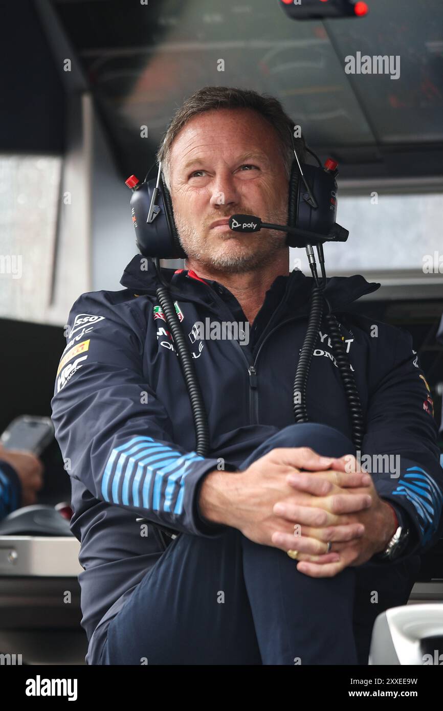 Zandvoort, Paesi Bassi. 24 agosto 2024. HORNER Christian (gbr), Team Principal della Red Bull Racing, ritratto durante la Formula 1 Heineken Dutch Grand Prix 2024, 15° round del Campionato del mondo di Formula 1 2024 dal 23 al 25 agosto 2024 sul circuito Zandvoort, a Zandvoort, Paesi Bassi credito: Independent Photo Agency/Alamy Live News Foto Stock
