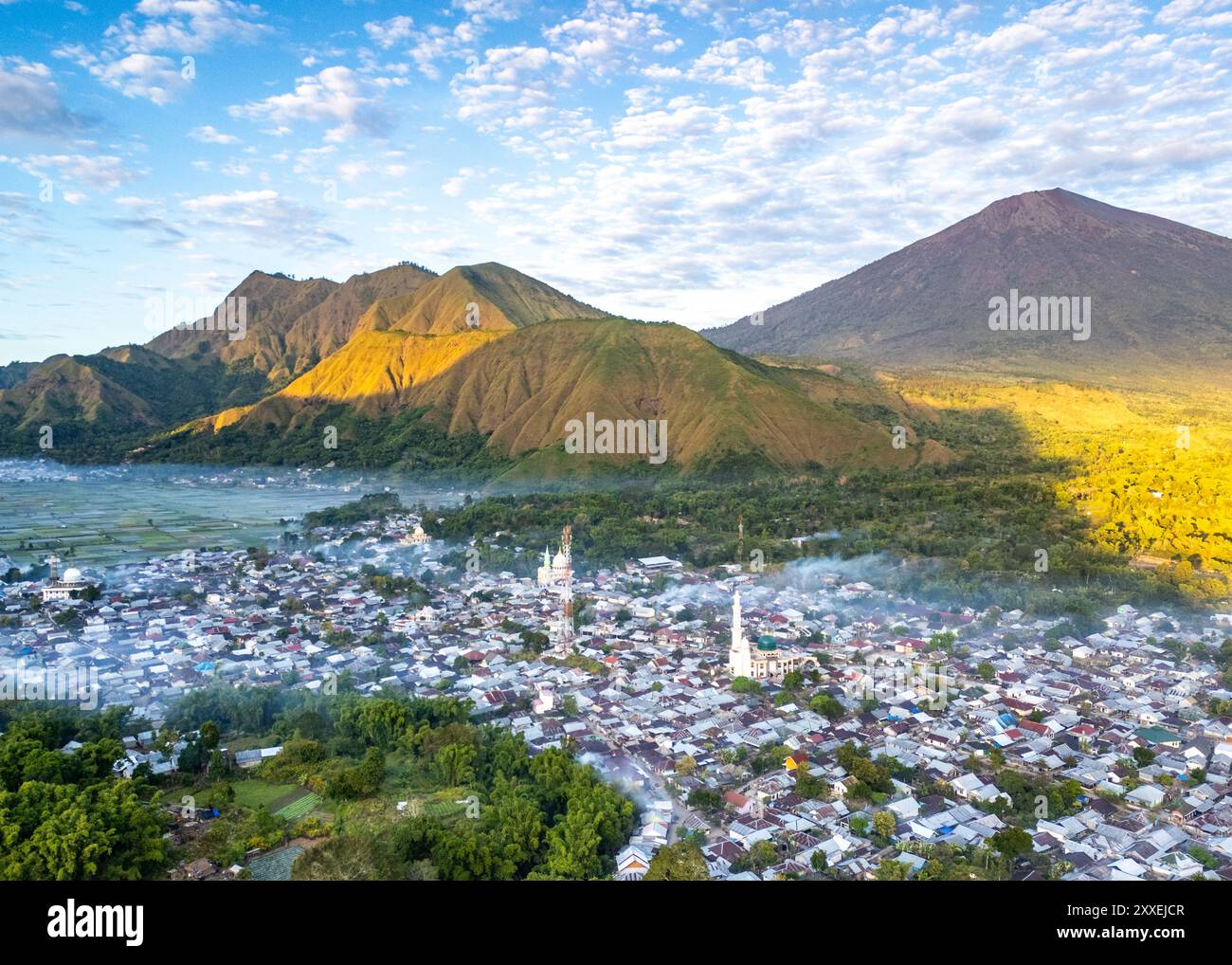 Monte Rinjani, Lombok, Indonesia Foto Stock