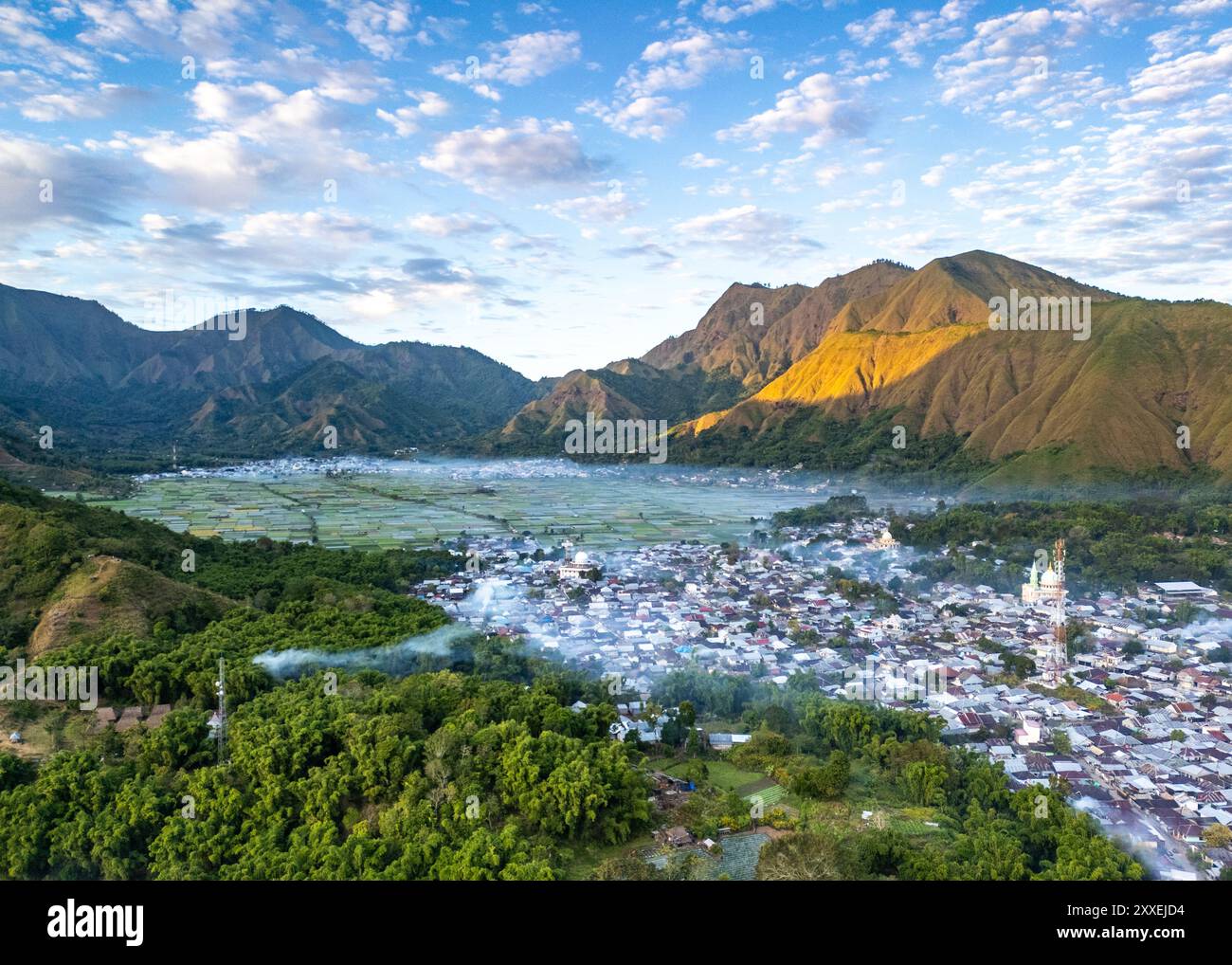 Montagna di Rinjani Lombok Indonesia Foto Stock