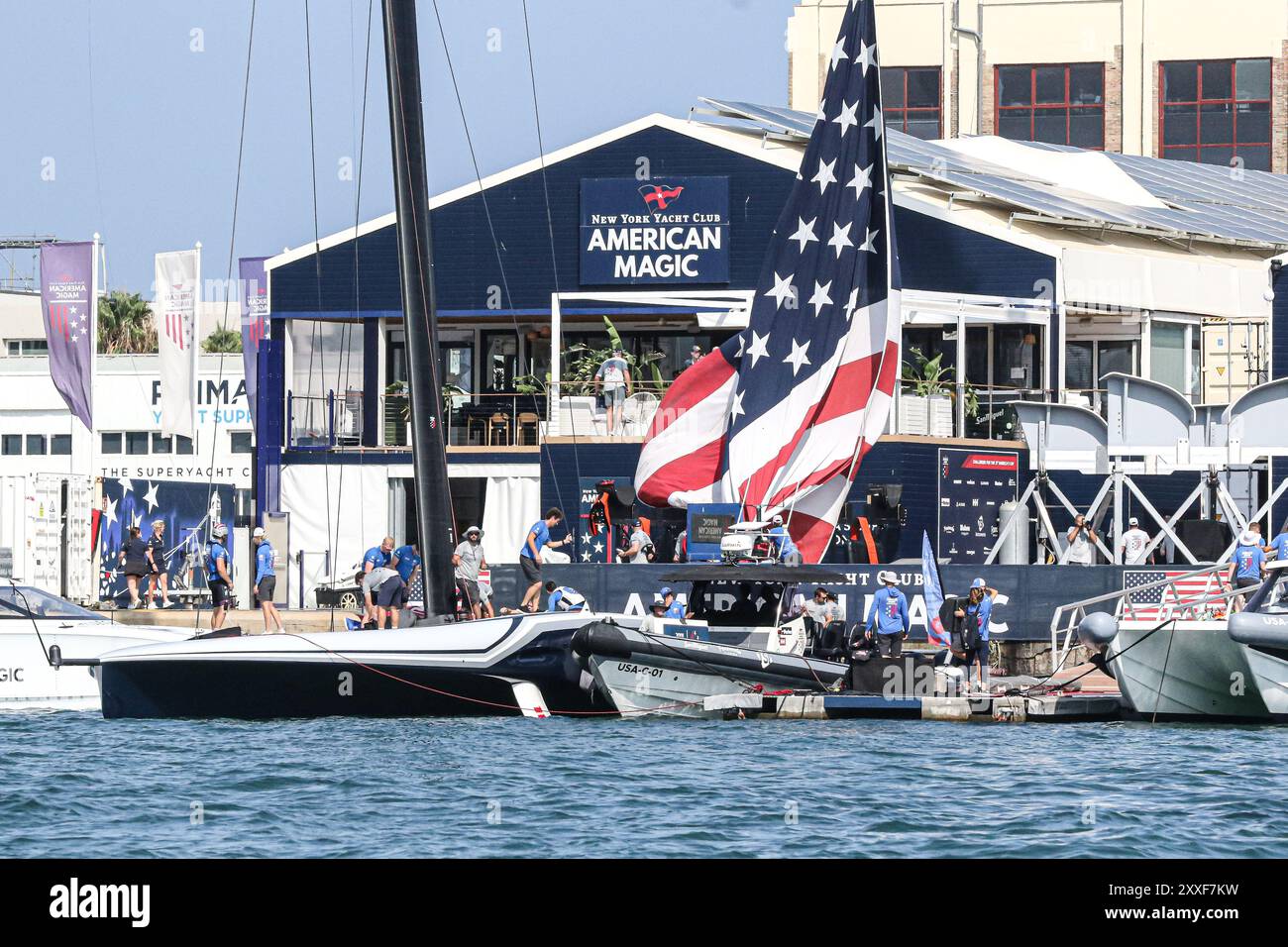 America's Cup 2024 Barcellona - Regata preliminare - NYYC American Magic (USA) Foto Stock