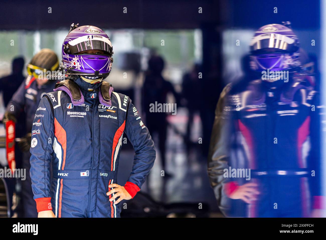 Francorchamps, Belgio, 24 agosto 2024, #22 United Autosports (GBR) - Oreca 07/Gibson (LMP2) - Marino Sato (JPN) durante la 4 ore di Spa-Francorchamps, 4° round dell'European le Mans Series 2024 al Circuit de Spa-Francorchamps (Belgio), il 24 agosto 2024- Photo Kristof Vermeulen - Credit Kristof Vermeulen/Alamy Live New Foto Stock