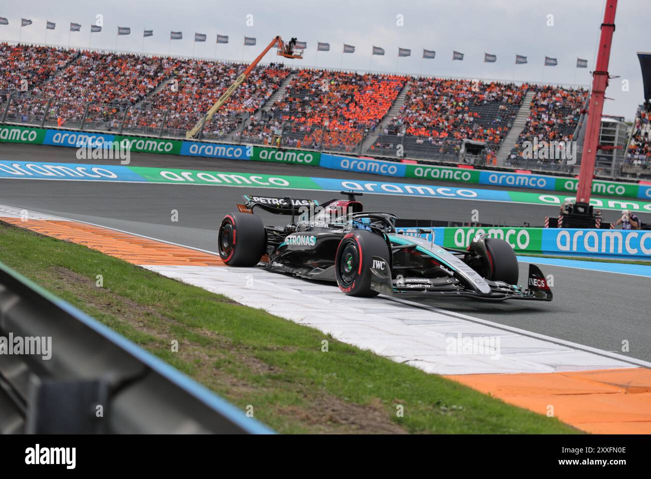 63 George Russell (Mercedes AMG Petronas Formula One Team, #63), qualifiche, NDL, Formel 1 Weltmeisterschaft, gran Premio di Olanda, circuito di Zandvoort, 24.08.2024 foto: Eibner-Pressefoto/Annika Graf Foto Stock