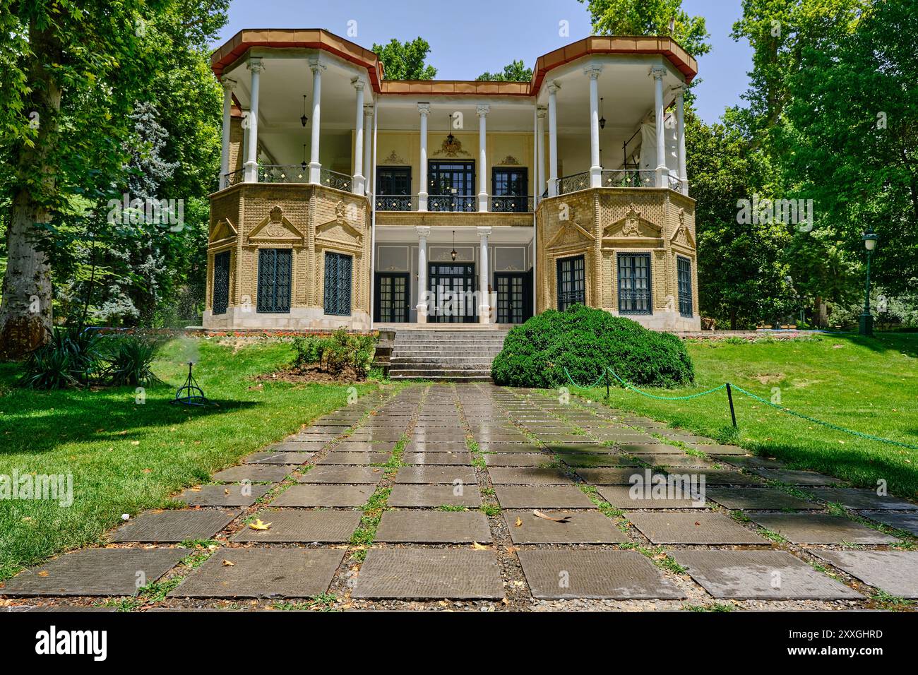 Pavilion in iran, chiamato Niavaran Complex a Teheran Foto Stock