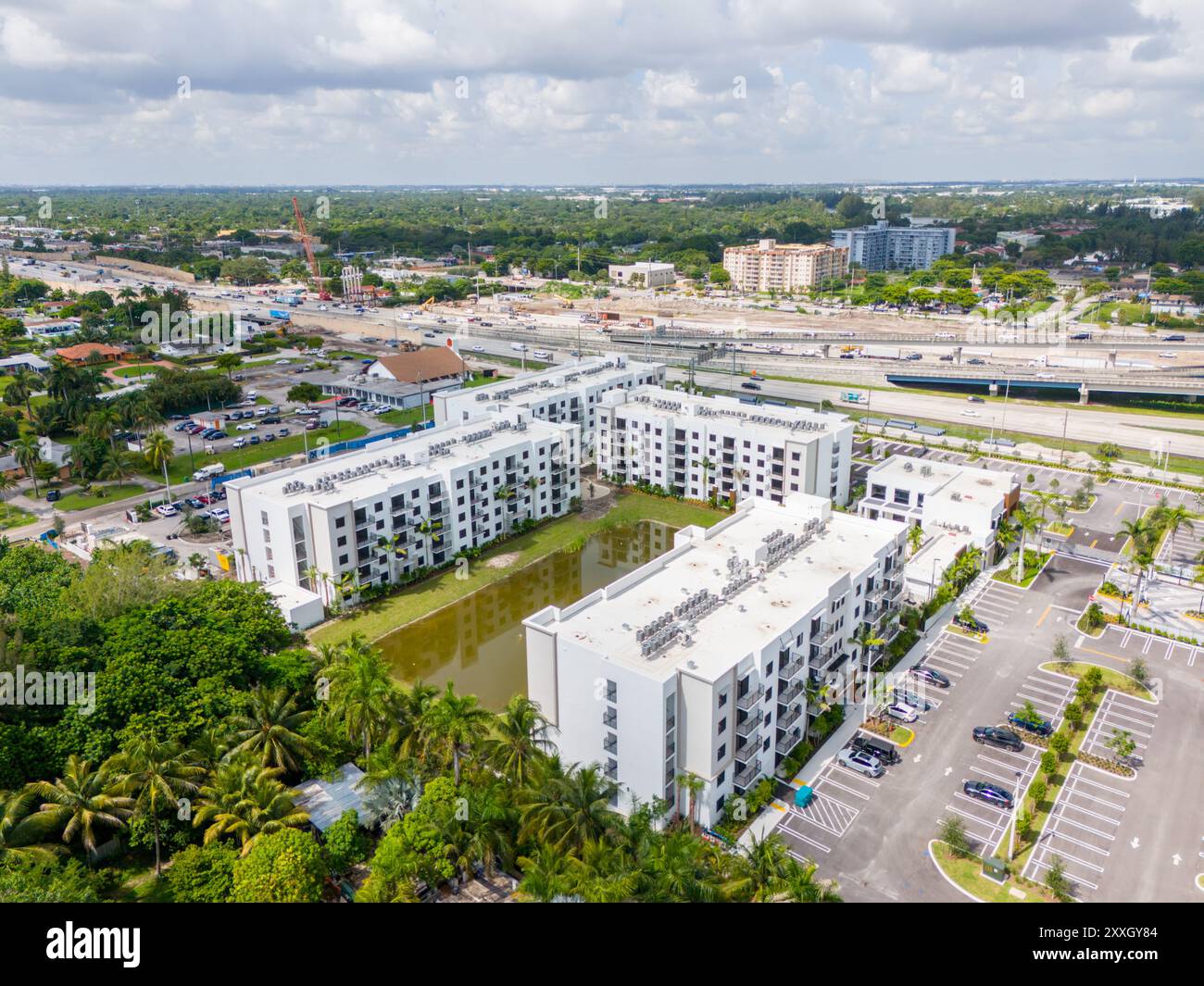 Miami, Florida, Stati Uniti - 22 agosto 2024: Il cantiere Resia Golden Glades sta ispezionando Foto Stock