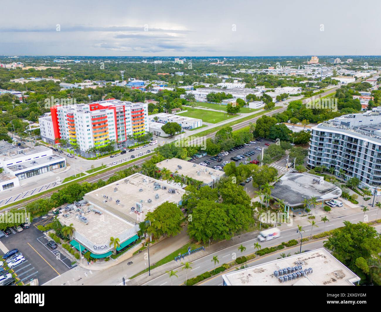 Miami, FL, USA - 22 agosto 2024: 55th Street Station Miami Foto Stock