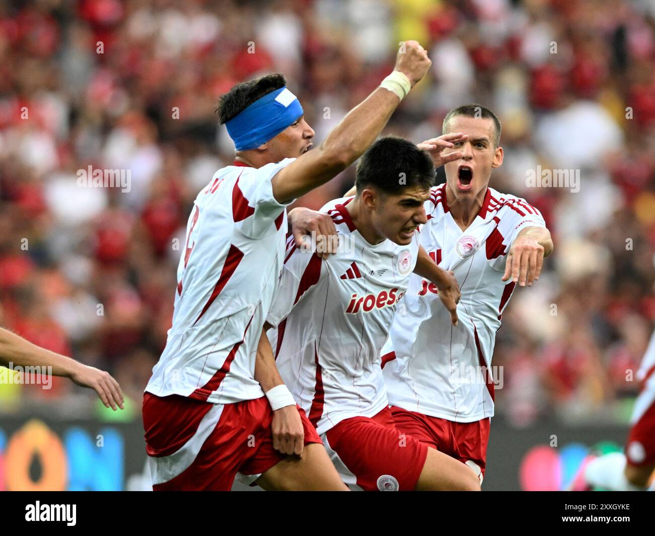 Rio de Janeiro-Brasile, 24 agosto 2024, SUB 20 Coppa INTERCONTINENTALE Flamengo x Olympiacos allo stadio Maracanã Foto Stock