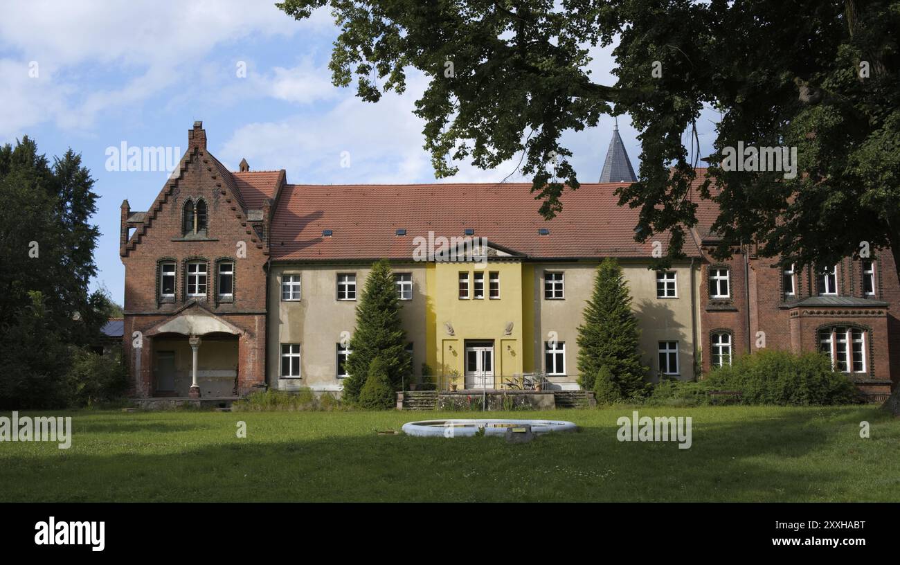 Castello di Jahnsfelde, città di Muencheberg, distretto di Maerkisch-Oderland, stato di Brandeburgo, Germania, Europa Foto Stock