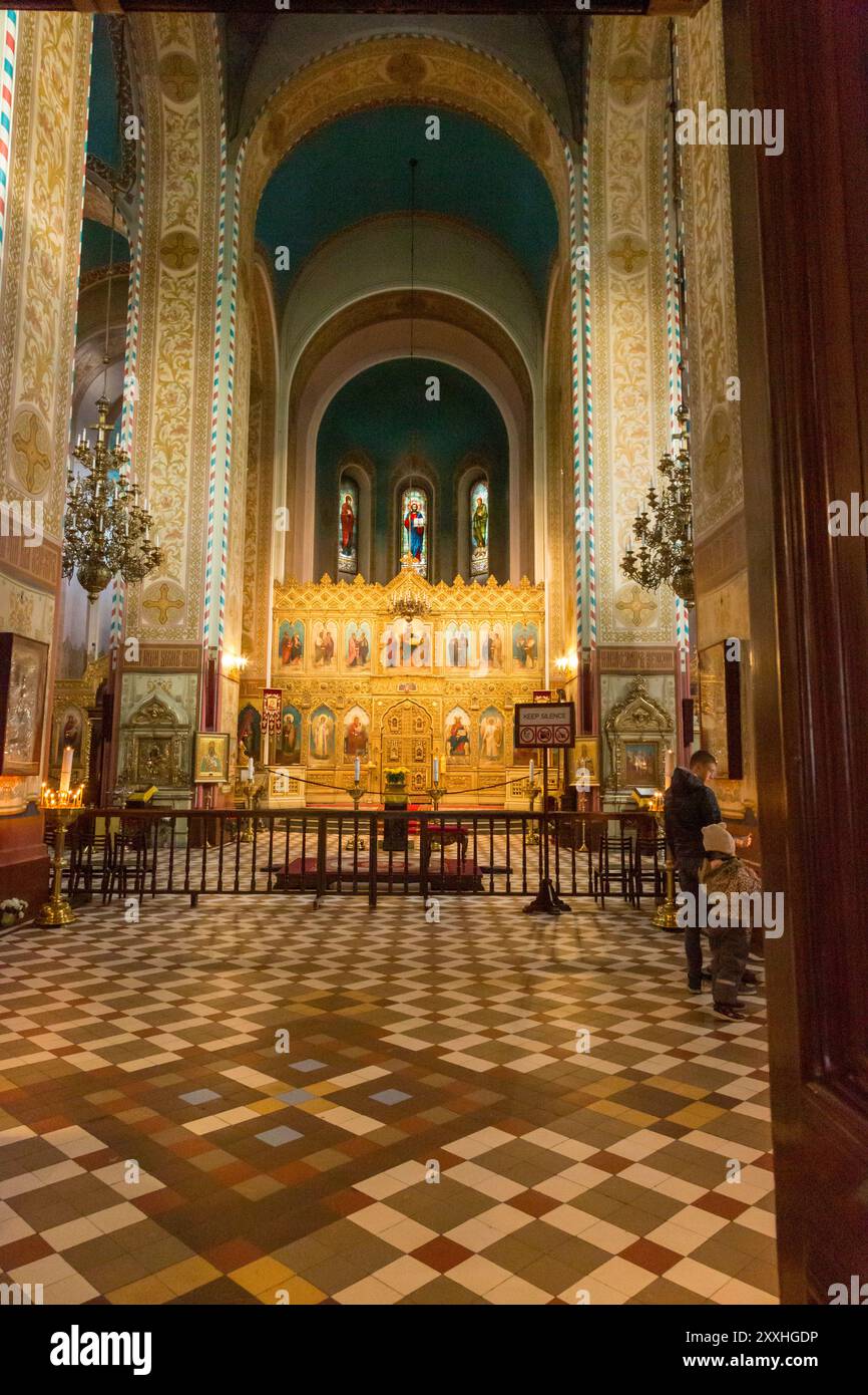 23 ottobre 2017. Europa orientale, Stati baltici, Estonia, Tallinn. Città vecchia, l'altare della chiesa di San Nicola. 23 ottobre 2017. Foto Stock