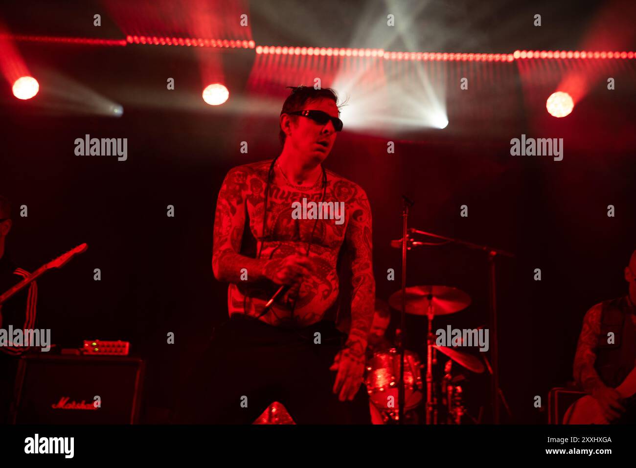 Reading, Berkshire, Regno Unito. 24 agosto 2024. I Viagra Boys intrattenono i fan sul palco del Festival Republic come secondo giorno del Reading Festival. Cristina Massei/Alamy Live News Foto Stock