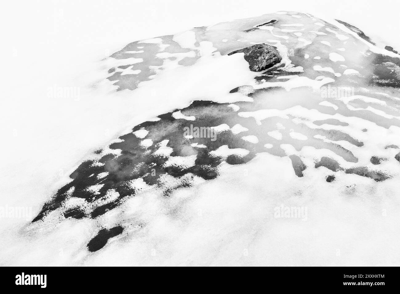 Ice Structures, Vistasdalen, Norrbotten, Lapponia, Svezia, marzo 2017, Europa Foto Stock