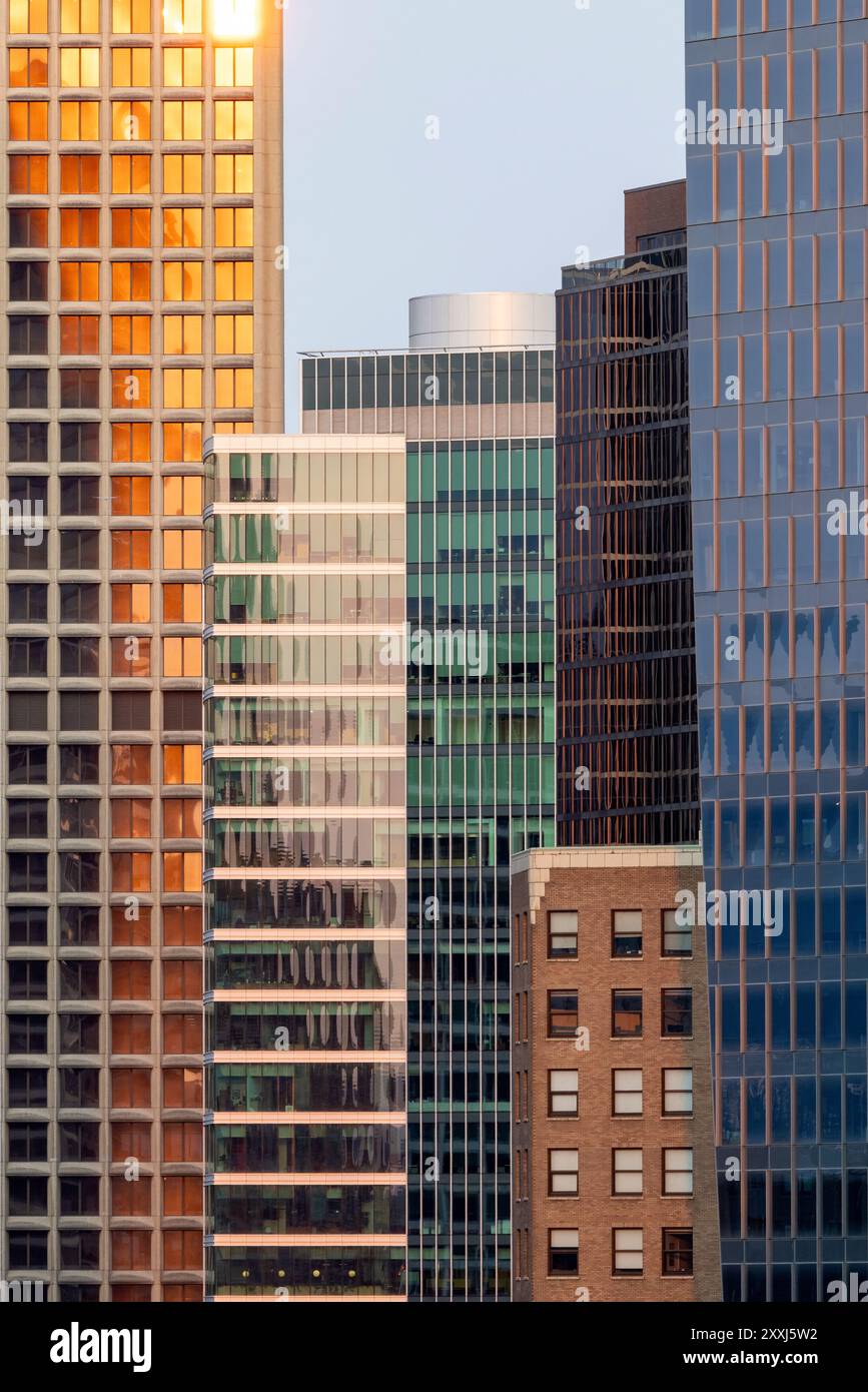 Paesaggi urbani astratti e colorati a Vancouver, British Columbia, Canada Foto Stock