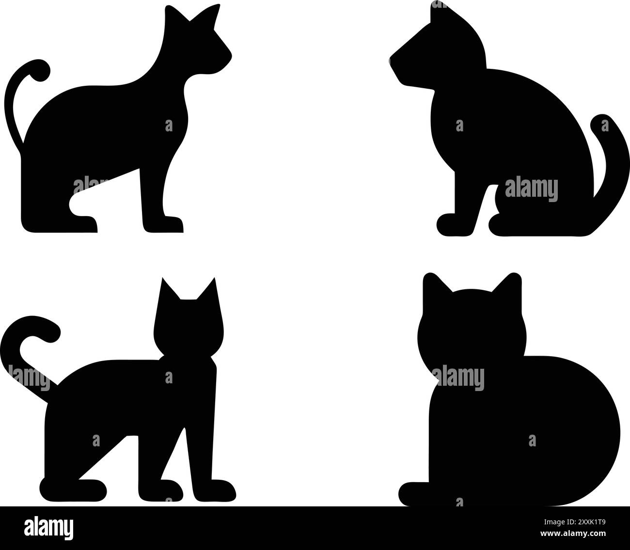 Siluetta del gatto Illustrazione Vettoriale