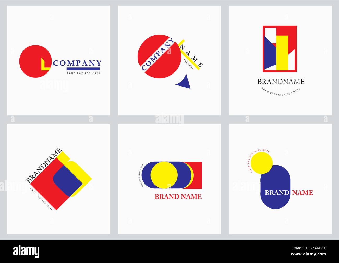 Abstract Corporate Logo Designs Collection Illustrazione Vettoriale