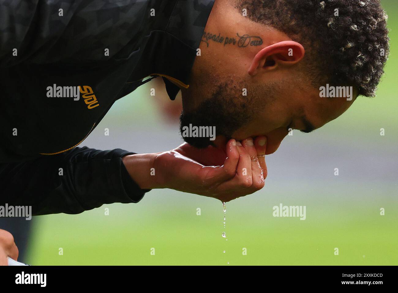 Wolverhampton, West Midlands, Regno Unito. 25 agosto 2024; Molineux Stadium, Wolverhampton, West Midlands, Inghilterra; Premier League Football, Wolverhampton Wanderers contro Chelsea; Matheus Cunha di Wolverhampton Wanders2024 Premier League Football Wolves vs Chelsea 25 agosto crediti: Action Plus Sports Images/Alamy Live News Foto Stock