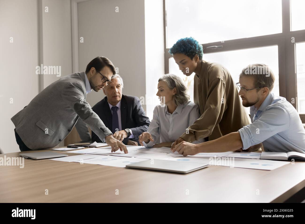 Responsabili, team leader e principali stakeholder coinvolti nella pianificazione strategica Foto Stock