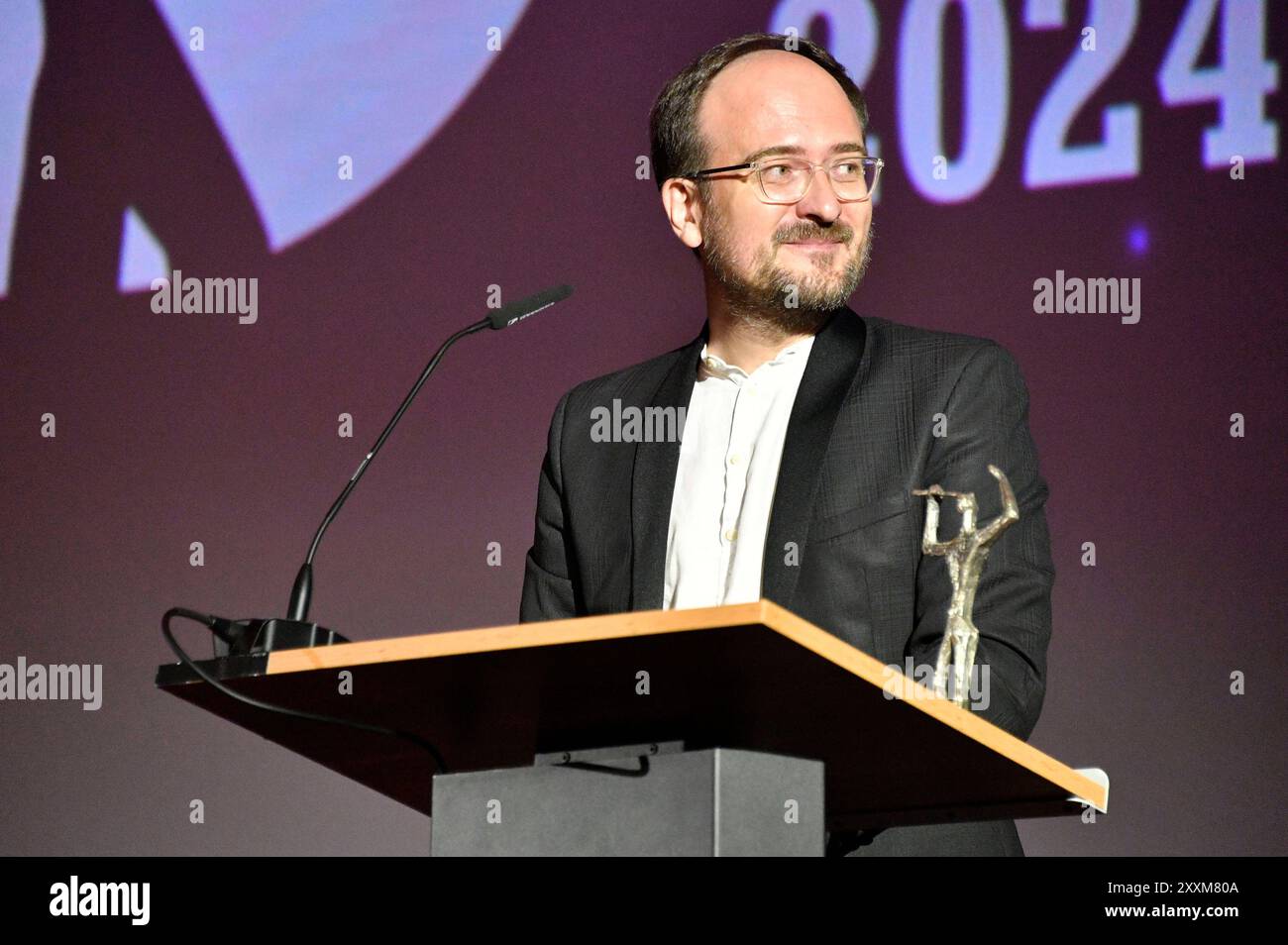 Radek Wegrzyn bei der 66. Verleihung vom Ernst-Lubitsch-Preis 2024 im Zoo Palast. Berlino, 25.08.2024 *** Radek Wegrzyn alla cerimonia di premiazione 66 del Premio Ernst Lubitsch 2024 allo Zoo Palast di Berlino, 25 08 2024 foto:Xn.xKubelkax/xFuturexImagex lubitsch_preis2024_0071 Foto Stock