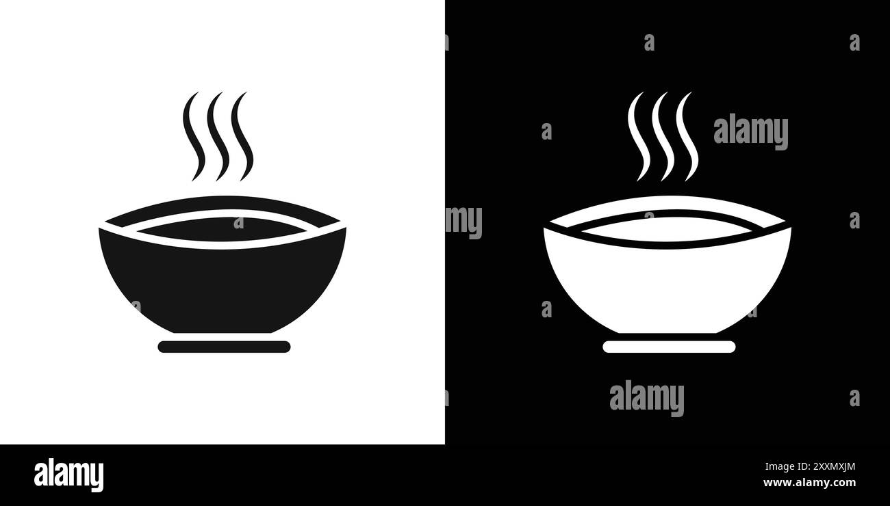 Set di logo vettoriale con icona a forma di ciotola o gruppo di pacchetti Illustrazione Vettoriale