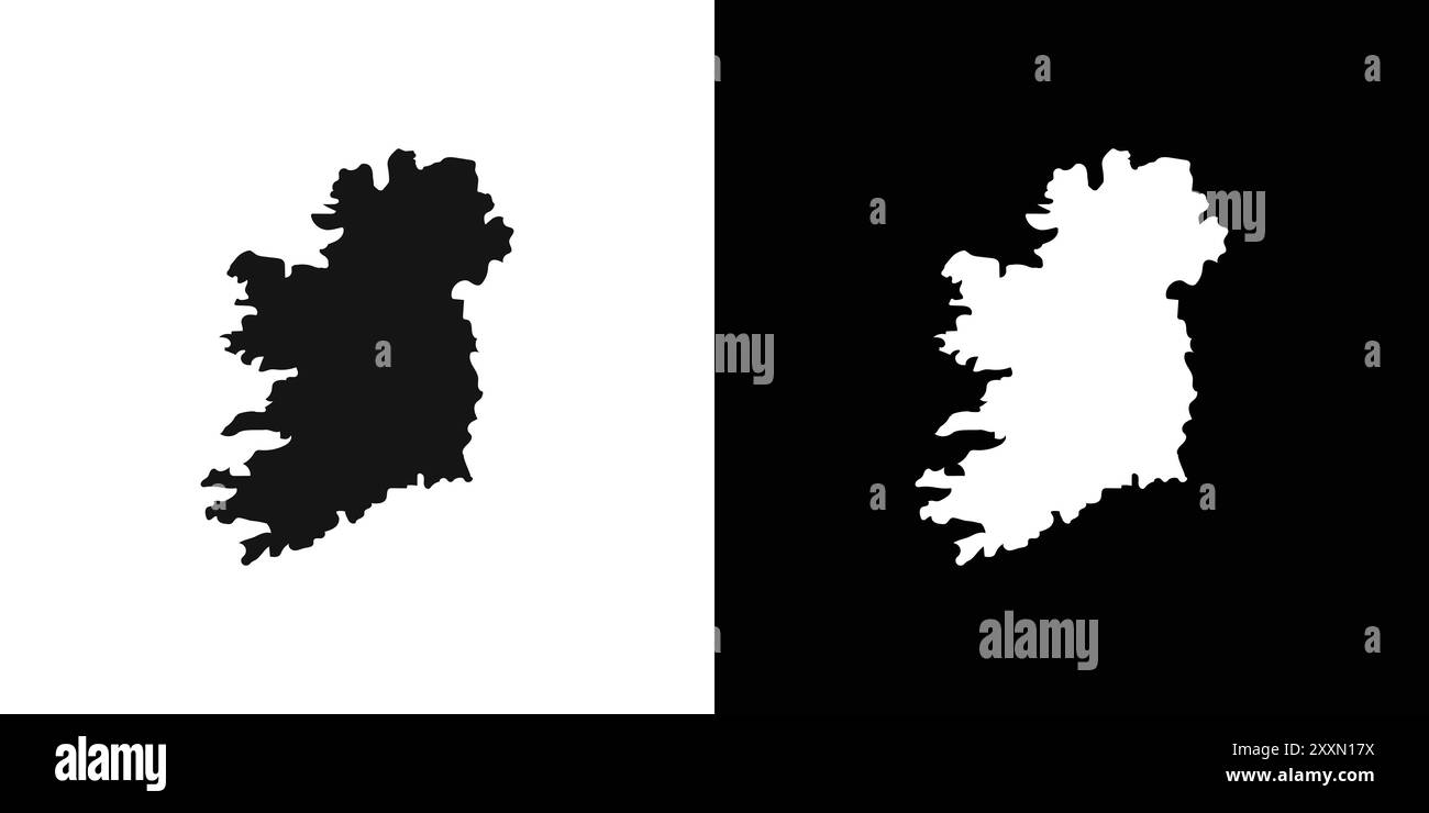 Logo vettoriale icona mappa Irlanda Set Collection o pacchetto Illustrazione Vettoriale
