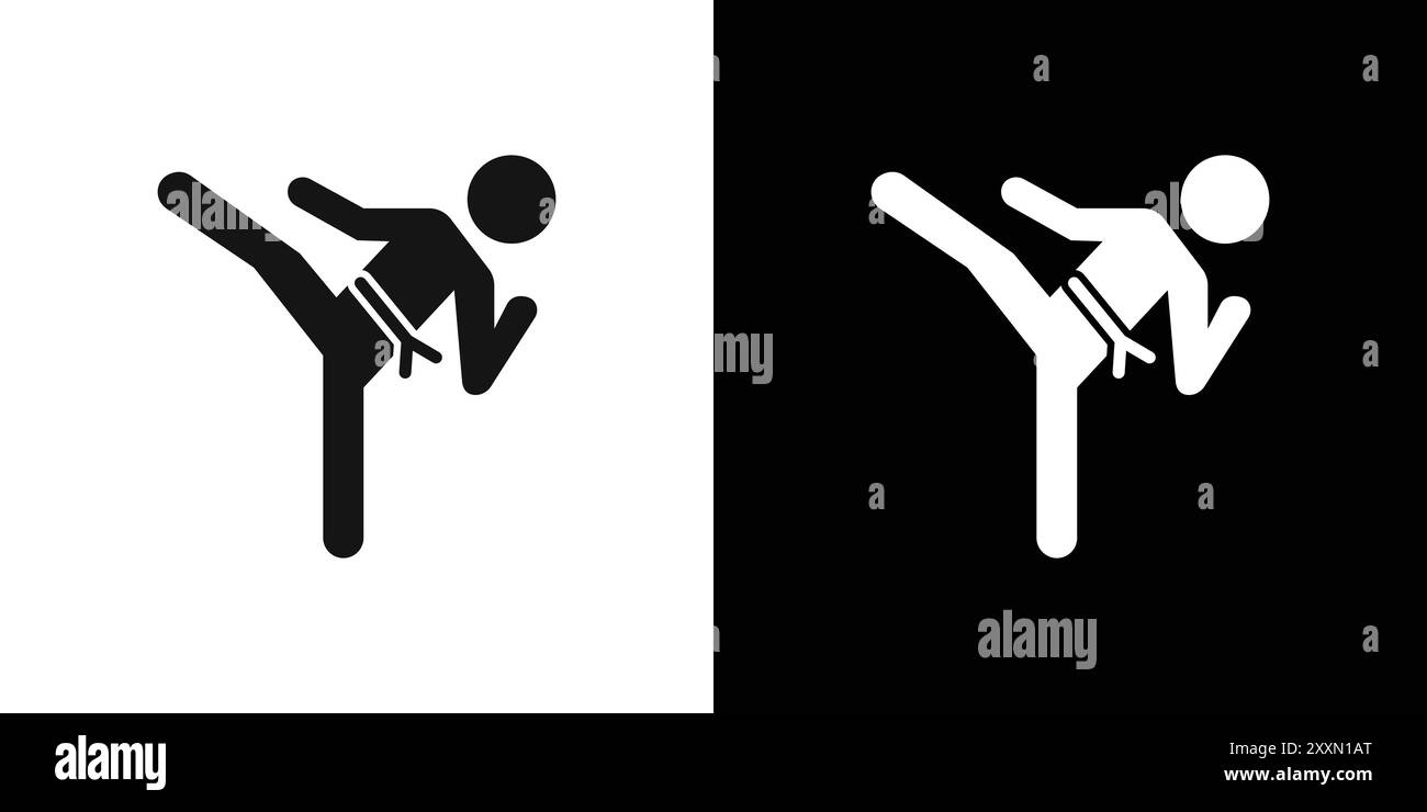 set di logo vettoriale icona karate o gruppo pacchetto Illustrazione Vettoriale