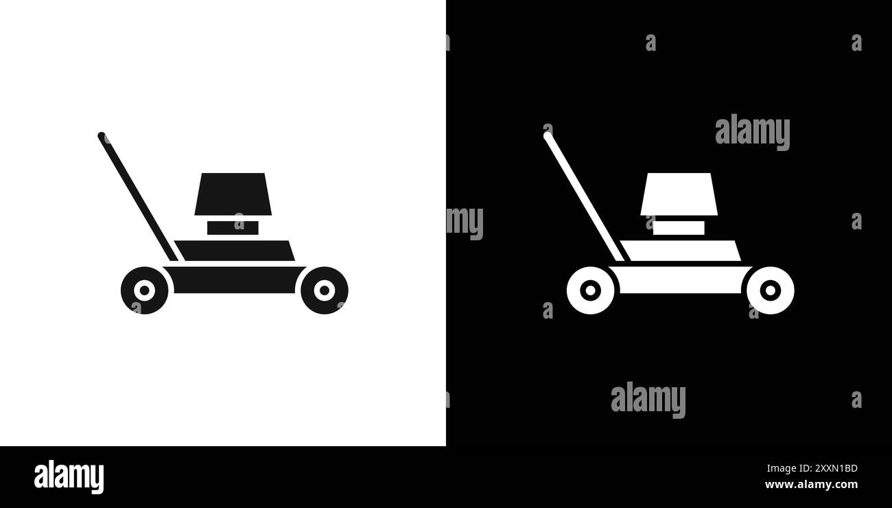 Set di logo vettoriale icona rasaerba o gruppo pacchetto Illustrazione Vettoriale
