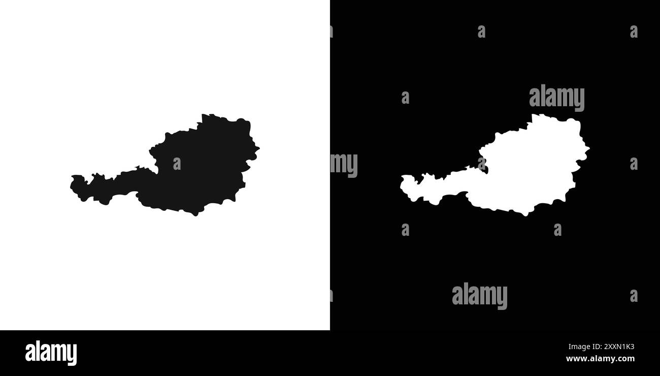mappa dell'Austria, set di logo vettoriale o gruppo pacchetto Illustrazione Vettoriale