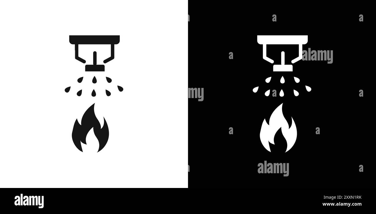 set di logo vettoriale icona sprinkler antincendio o gruppo pacchetto Illustrazione Vettoriale