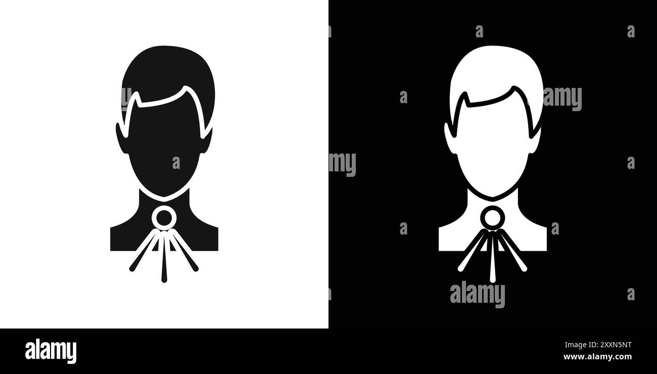 Set di logo vettoriale con icona di gola dolorante o gruppo di pacchetti Illustrazione Vettoriale