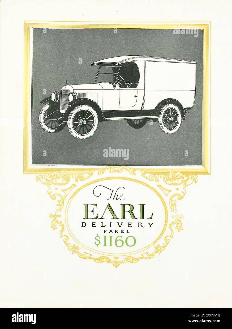 The Earl Delivery Panel, $1160. Il catalogo Earl Motor Car 1922. Earl Motors, Inc Jackson, Michigan. Pubblicità vintage American Car, anni '1920 Foto Stock