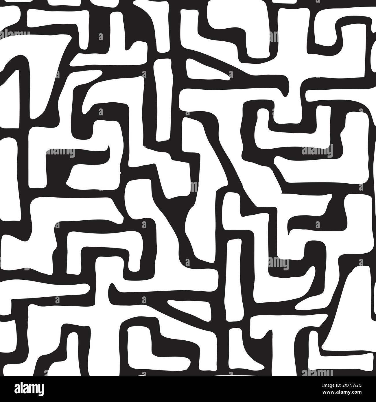 Motivo senza cuciture astratto. Stampa collage artistica contemporanea disegnata a mano. Modello vettoriale per la progettazione. Illustrazione Vettoriale